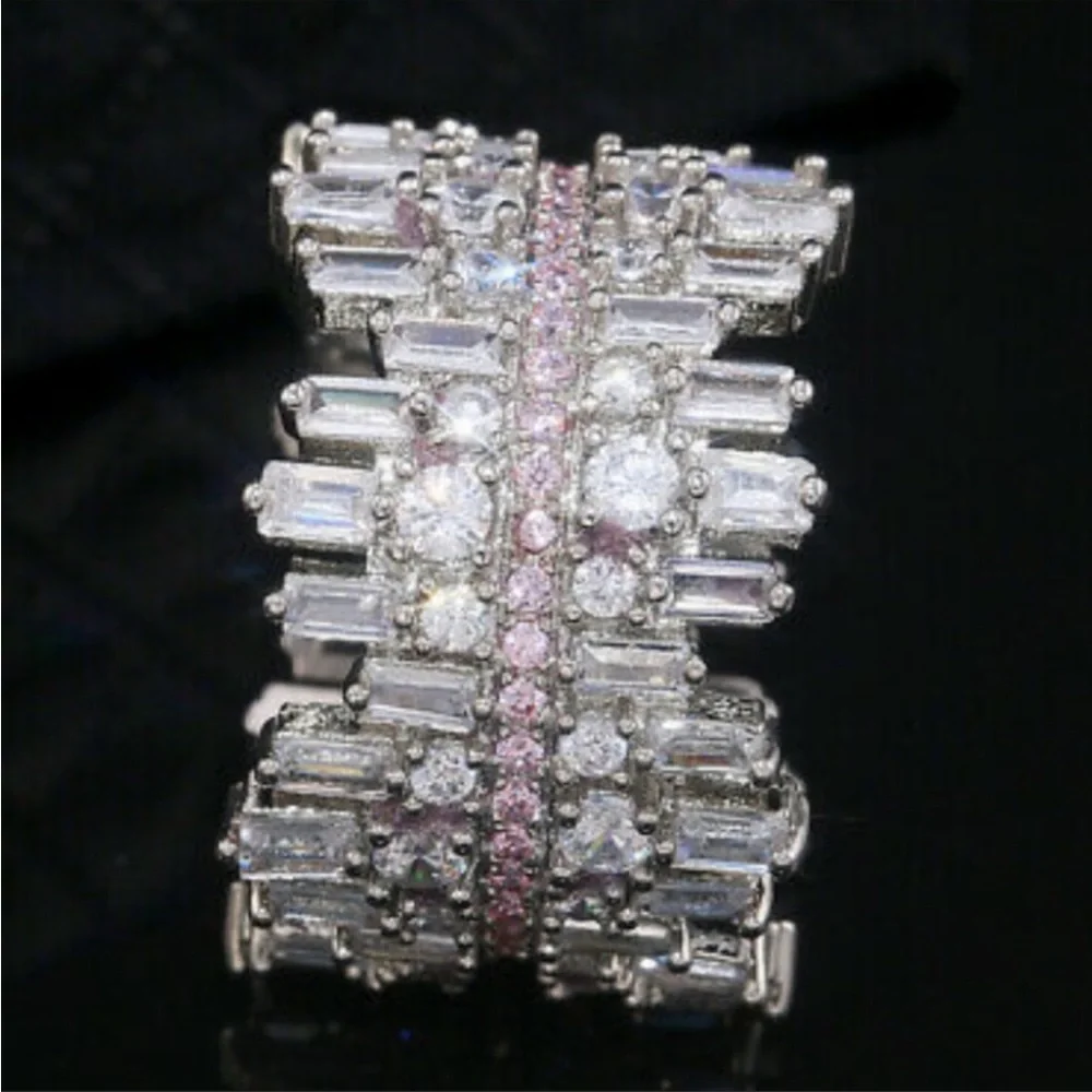 New 925 STERLING SILVER Diamond LUXURY Ring - Picture 5 of 10